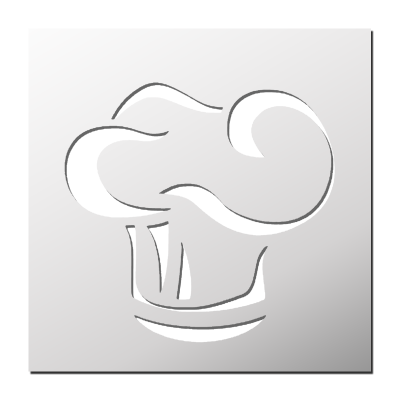 Pochoir Toque Chef de cuisine
