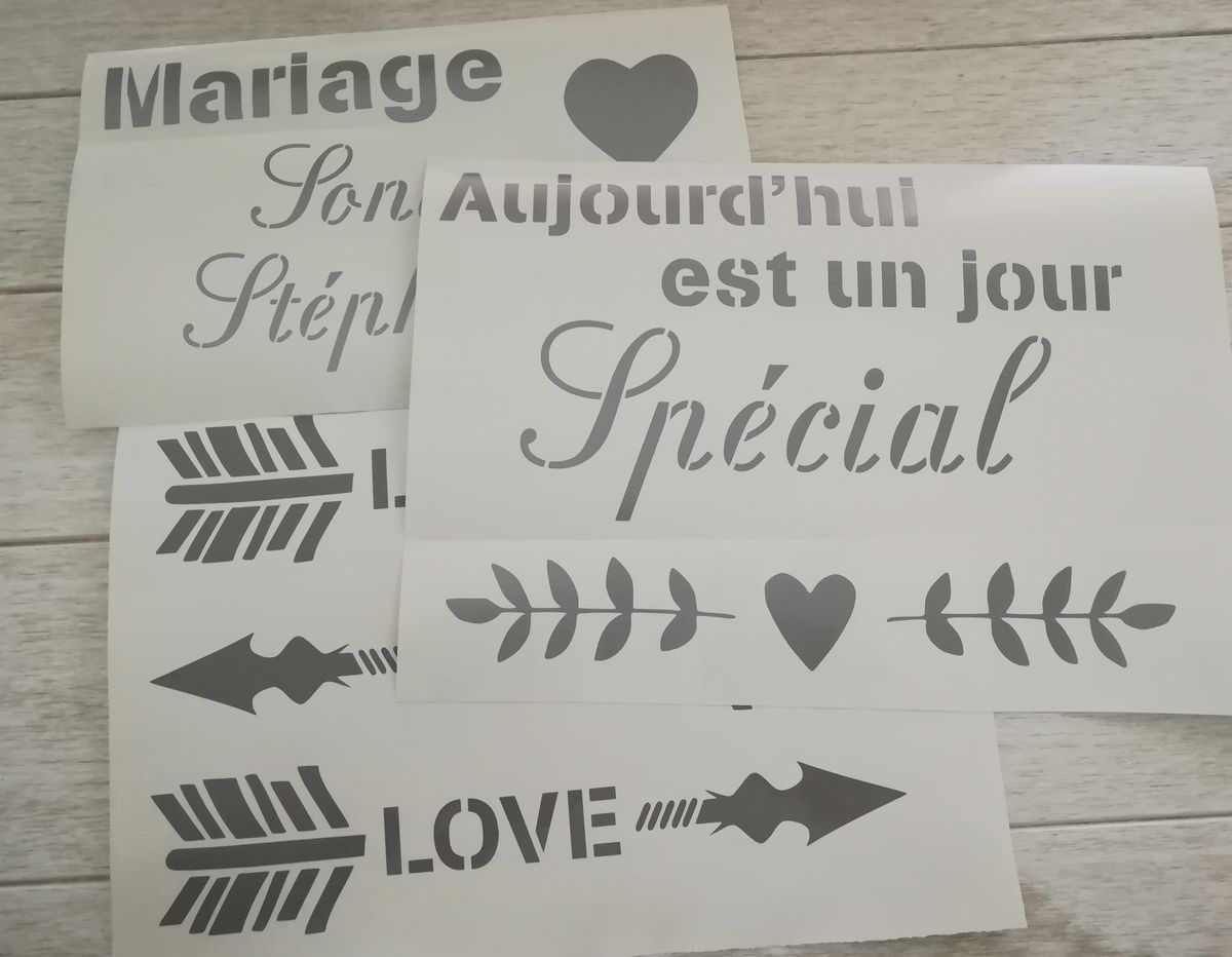 Déco de Mariage : Stickers & Pochoirs à prix mini !