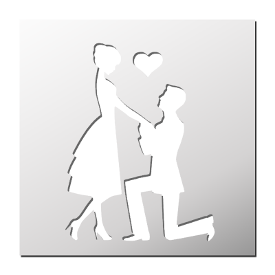 Pochoir Demande en Mariage
