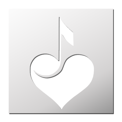 Pochoir J’aime la musique