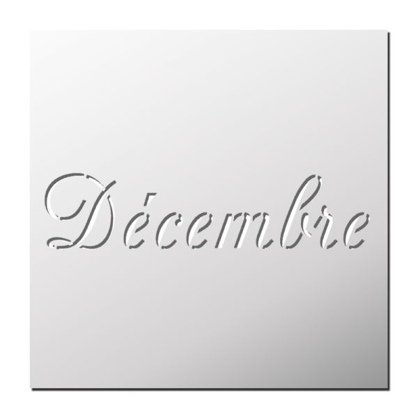 Pochoir Décembre