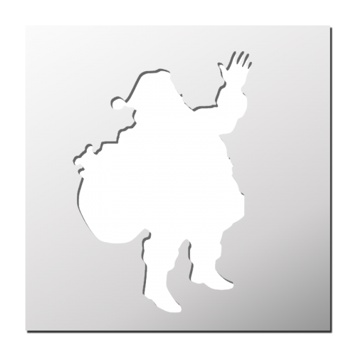 Pochoir Empreinte Père Noël YLAB - Paire Gauche/droite, Réutilisable, 30x15cm, Pour Farine Ou Paillettes, Décoration Festive Noël