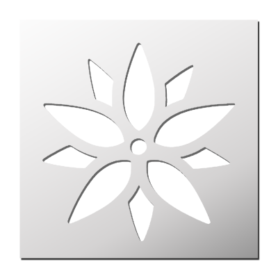 Pochoir Flower