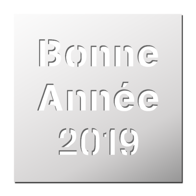 Pochoir Bonne Année 2019