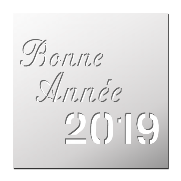 Pochoir Bonne Année 2019