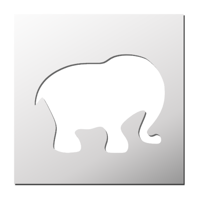 Pochoir Eléphant