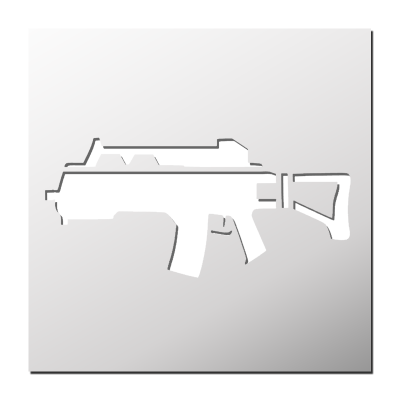 Pochoir Fusil d&rsquo;assaut