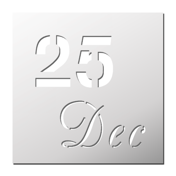 Pochoir 25 décembre