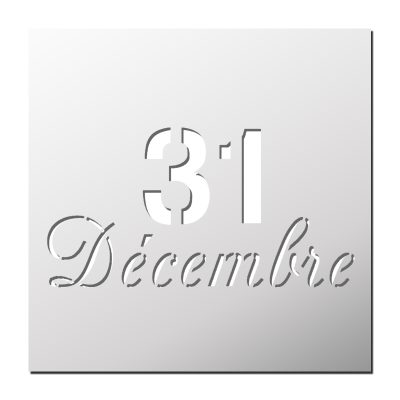 Pochoir 31 décembre