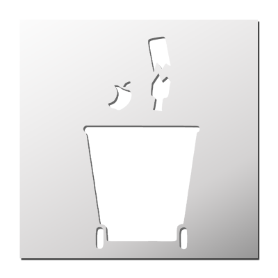 Pochoir Poubelle