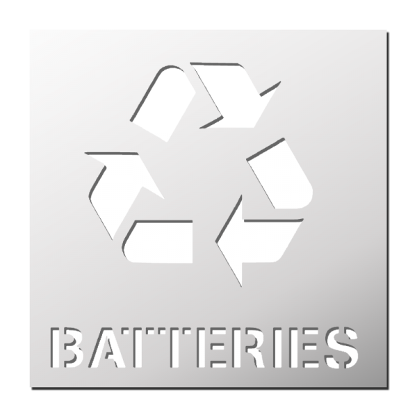 Pochoir Tri Recyclage Batteries