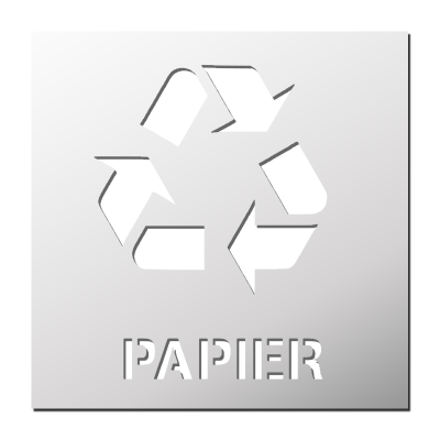 Pochoir Tri Recyclage Papier