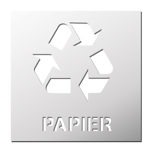 Pochoir Tri Recyclage Papier