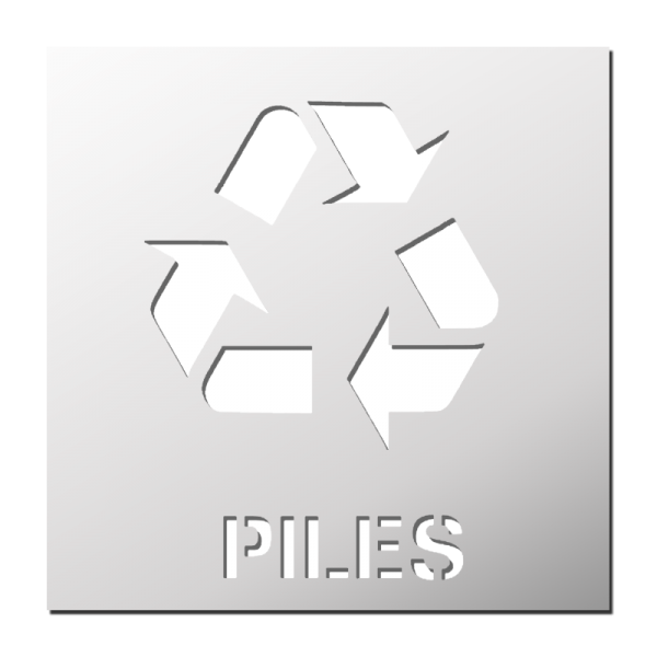 Pochoir Tri Recyclage Piles