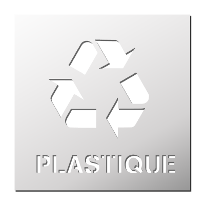 Pochoir Tri Recyclage Plastique