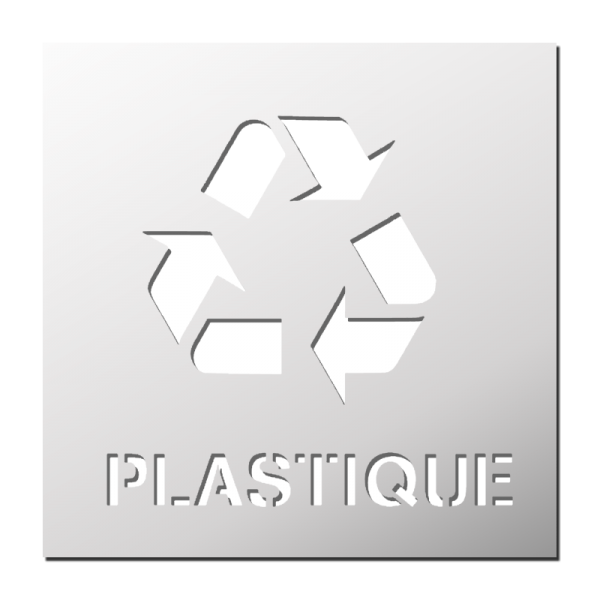 Pochoir Tri Recyclage Plastique