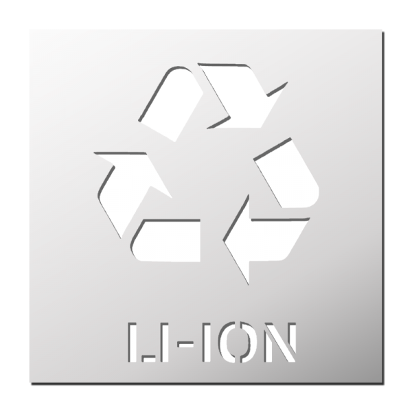 Pochoir Tri Recyclage Batterie Lithium-ion