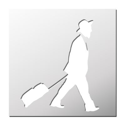 Pochoir Voyageur