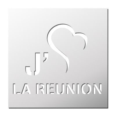 Pochoir J’aime la Réunion