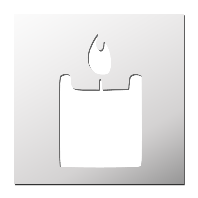 Pochoir Bougie
