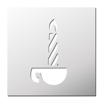 Pochoir Bougie