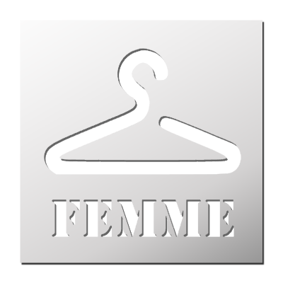 Pochoir Vestiaire Femme