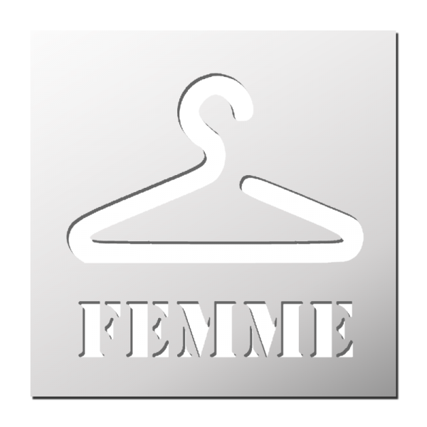 Pochoir Vestiaire Femme