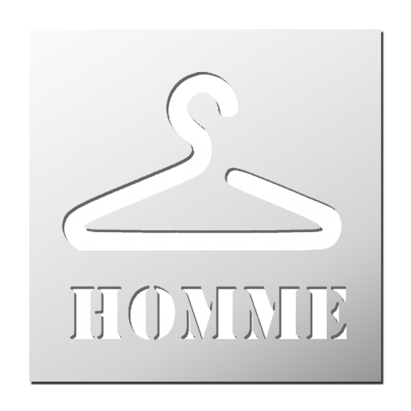 Pochoir Vestiaire Homme