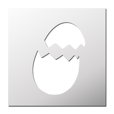 Pochoir Oeuf cassé