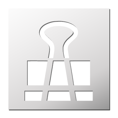 Pochoir Pince double clip