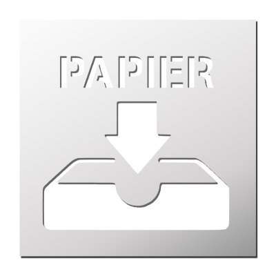 Pochoir Poubelle Papier