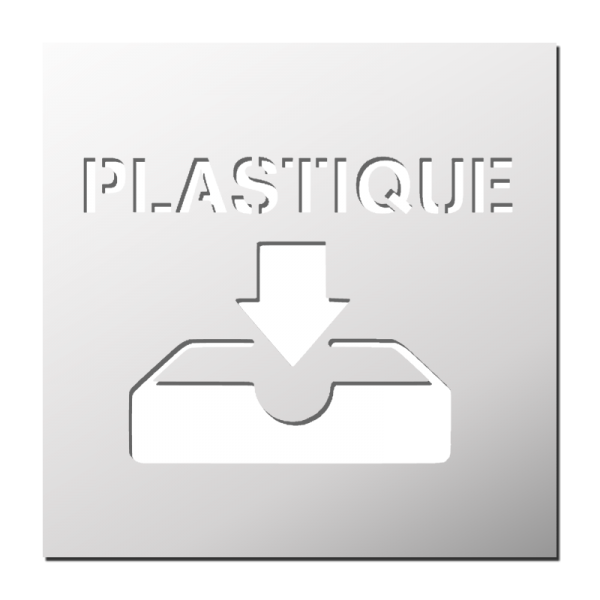 Pochoir Poubelle Plastique