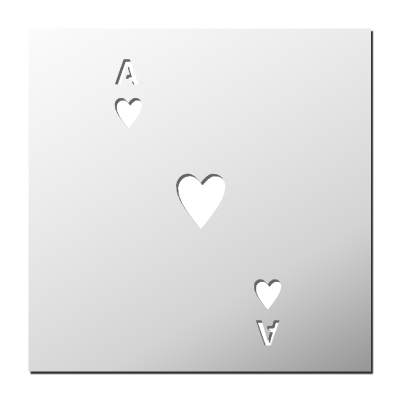 Pochoir Carte AS de coeur