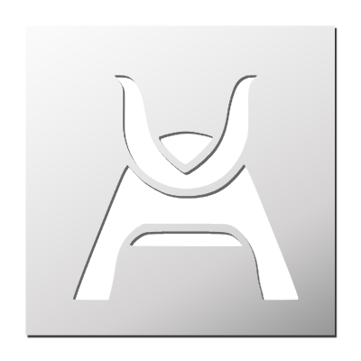 Pochoir Casque Samouraï