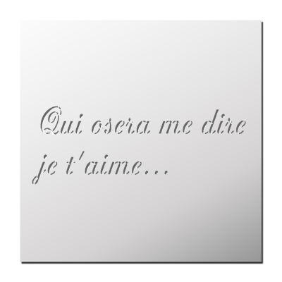 Pochoir Je t’aime