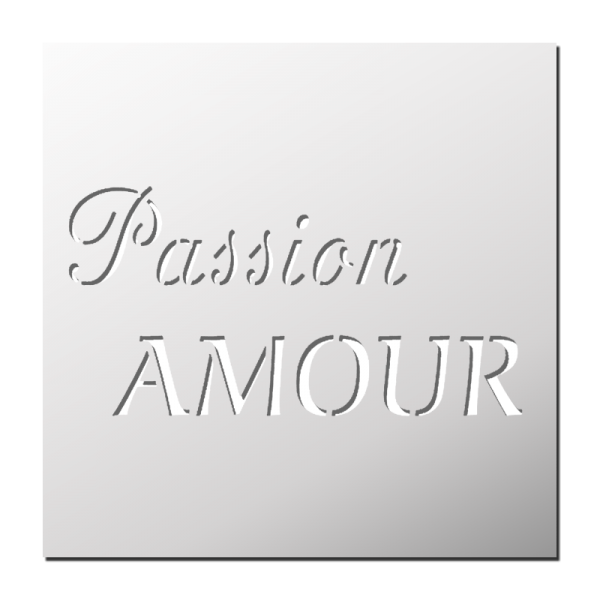 Pochoir Passion Amour