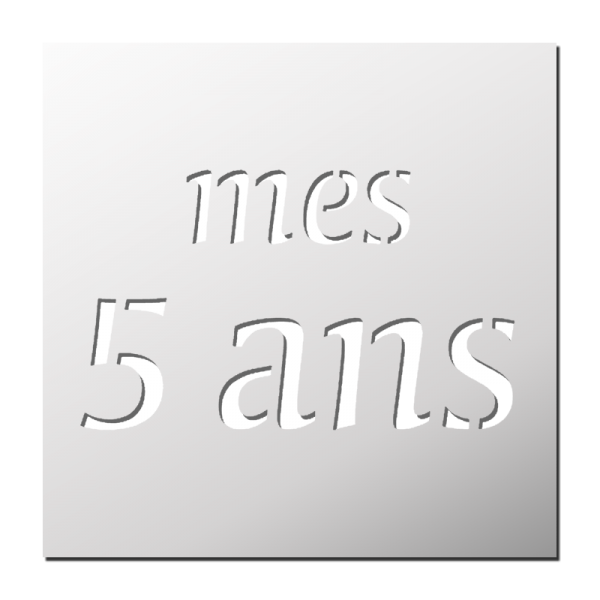 Pochoir mes 5 ans