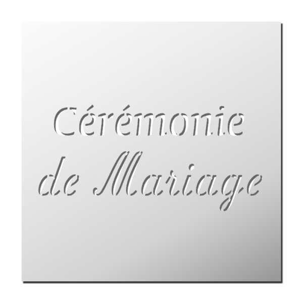 Pochoir Cérémonie de Mariage