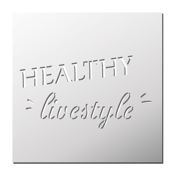 Pochoir Healthy Livestyle