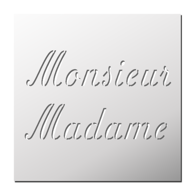 Pochoir Monsieur Madame