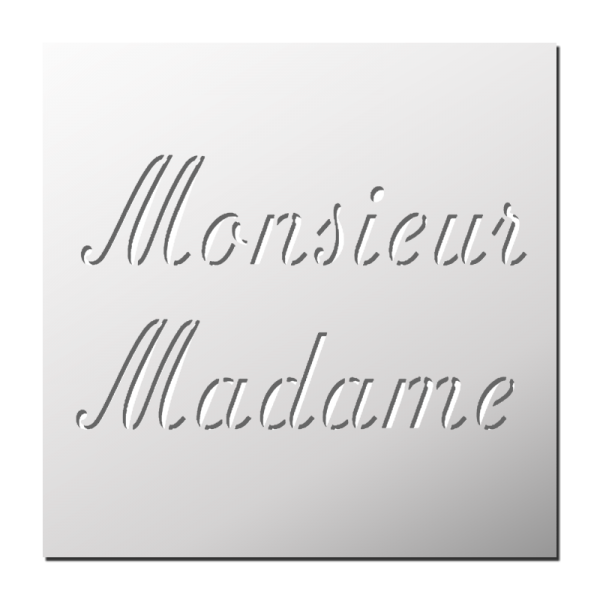 Pochoir Monsieur Madame