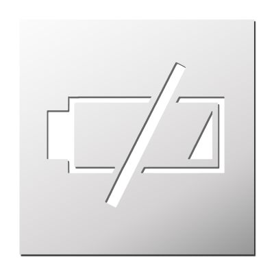 Pochoir Batterie vide