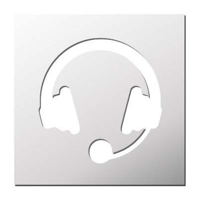Pochoir Casque micro