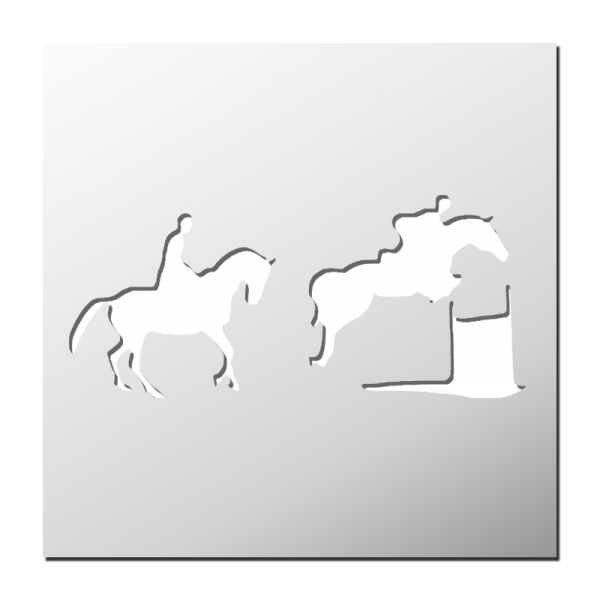 Pochoir Saut d'obstacles à cheval