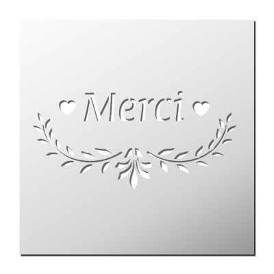 Pochoir déco Mariage « Merci »