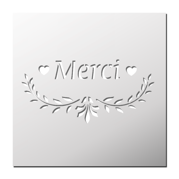 Pochoir déco Mariage "Merci"