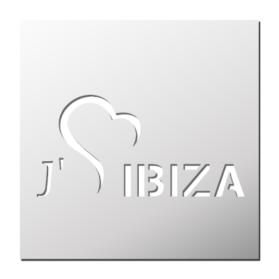 Pochoir J’aime IBIZA