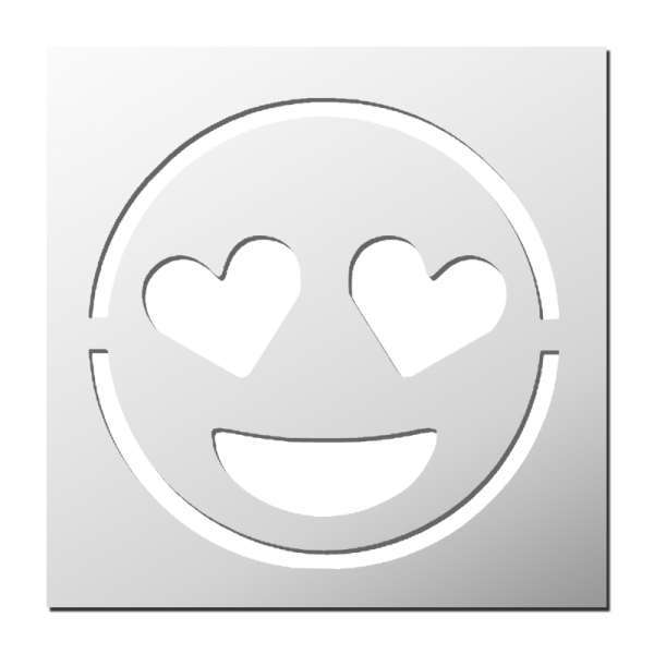 Pochoir Smiley Amoureux