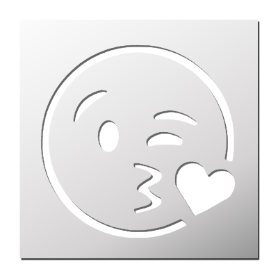 Pochoir Smiley Kiss