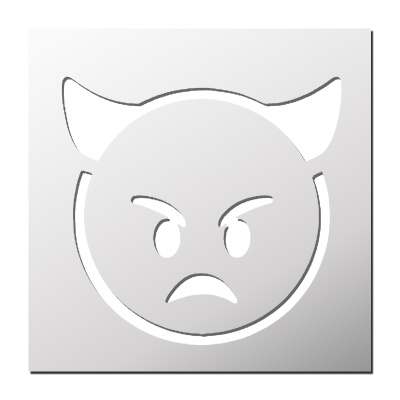 Pochoir Smiley pas content